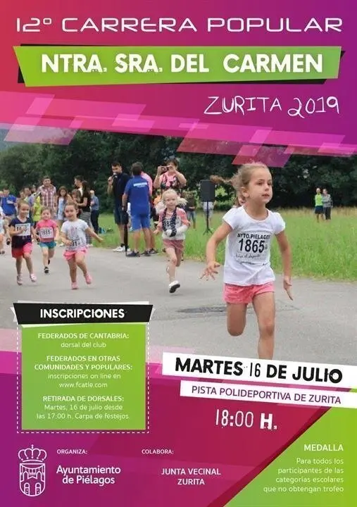 Carte de la carrera popular Nuestra Se&ntilde;ora del Carmen