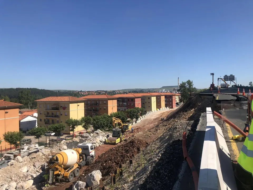 Obras por desprendimiento en A 67