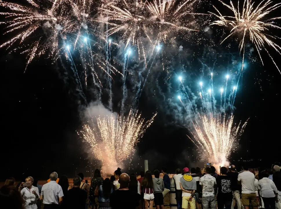 Fuegos artificiales de los Ba&ntilde;os de Ola de Santander en 2018