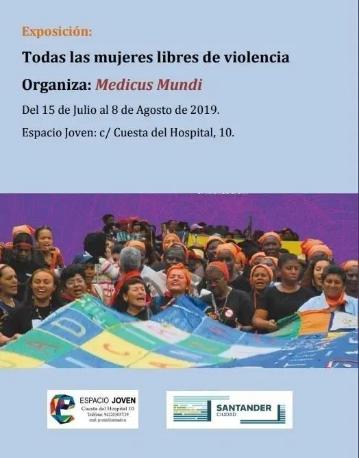 Carte de la exposici&oacute;n 'Todas las mujeres libres de violencia', de Medicus Mundi, en Espacio Joven