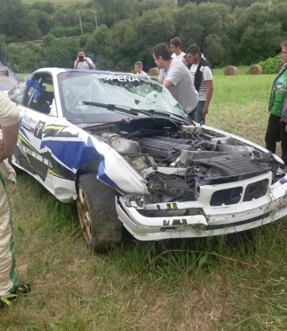 Uno de los veh&iacute;culos del Rallysprint de Miengo