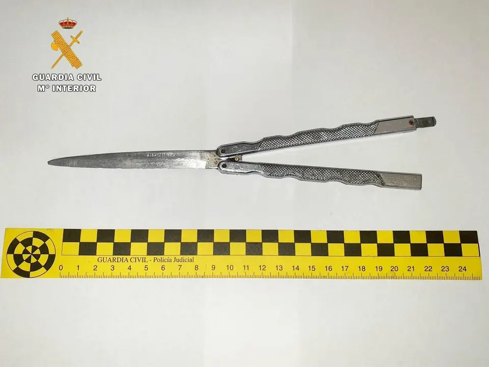 Navaja requisada al detenido
