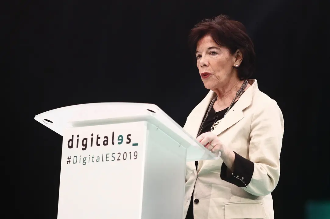 La ministra de Educaci&oacute;n en funciones y portavoz del Gobierno, Isabel Cela&aacute; durante la segunda jornada del  'DigitalES Summit 2019' en Madrid.