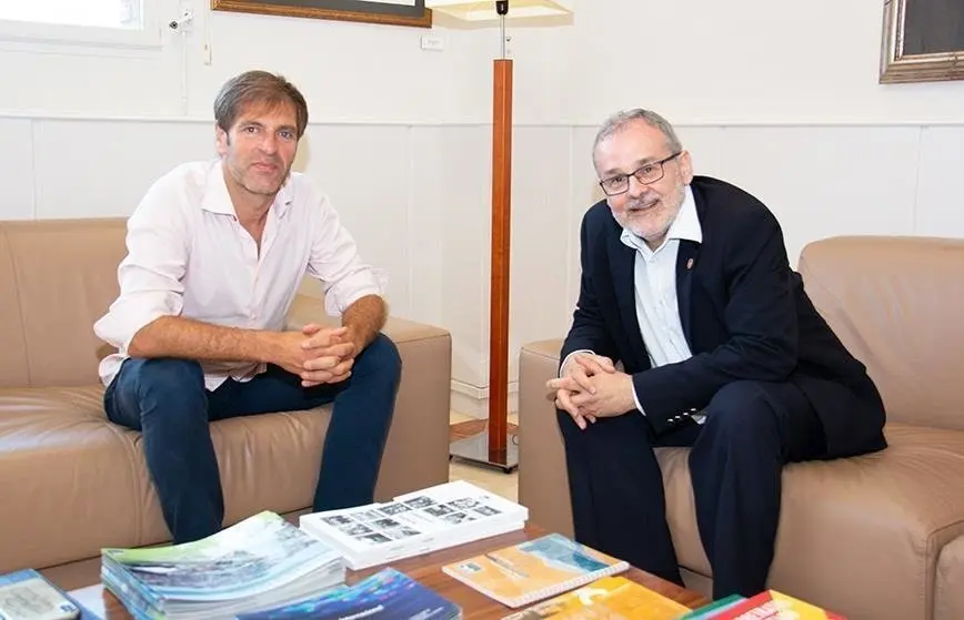 Reuni&oacute;n entre el presidente de CEOE-Cepyme, Enrique Conde, y el rector de la Universidad de Cantabria (UC), &Aacute;ngel Pazos