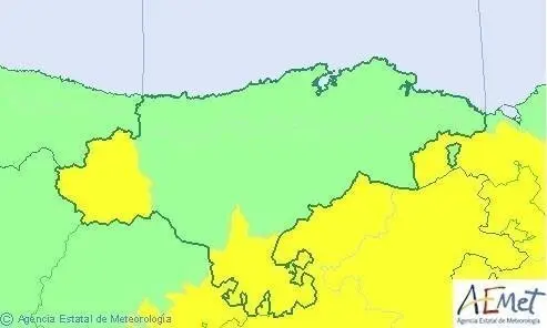 Mapa de avisos activos en Cantabria para este mi&eacute;rcoles