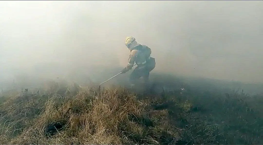 Extinci&oacute;n incendio forestal en Cantabria 