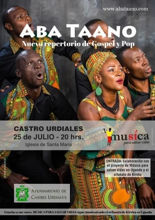 Cartel del concierto de Aba Taano en Castro Urdiales