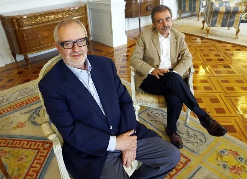 El coleccionista Jos&eacute; Mar&iacute;a Lafuente y director del Museo Reinoa Sof&iacute;a, Manuel Borja-Villel.