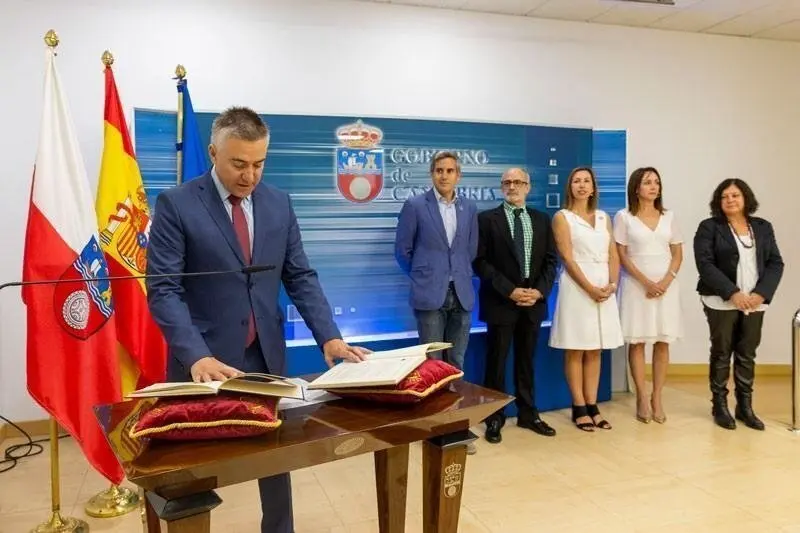 Santiago Garc&iacute;a Blanco durante la toma de posesi&oacute;n hoy del cargo de director general de Transformaci&oacute;n Digital y Relaciones con los Usuarios