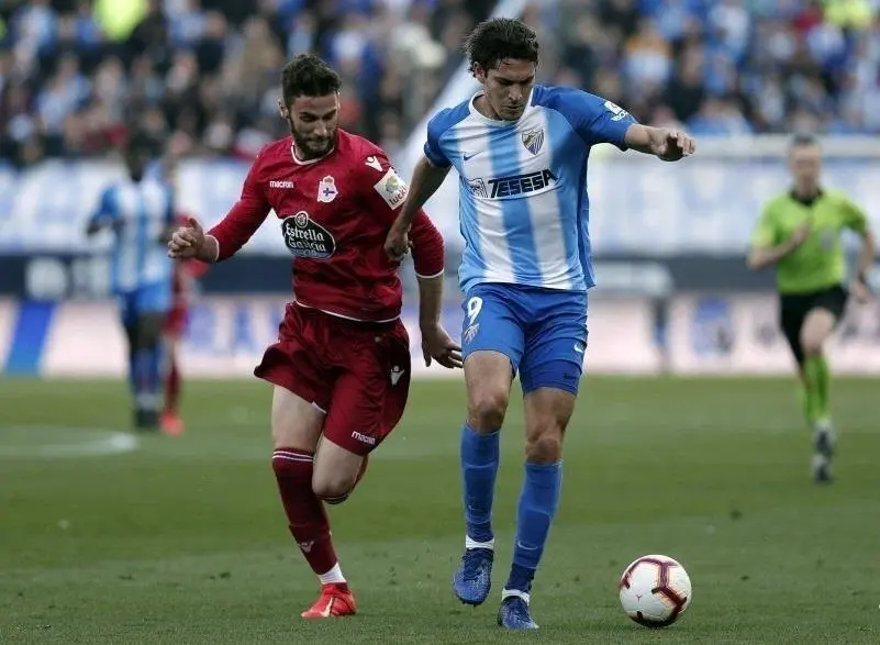 Acci&oacute;n del partido entre el Deportivo de La Coru&ntilde;a y el M&aacute;laga de la pasada LaLiga 1/2/3