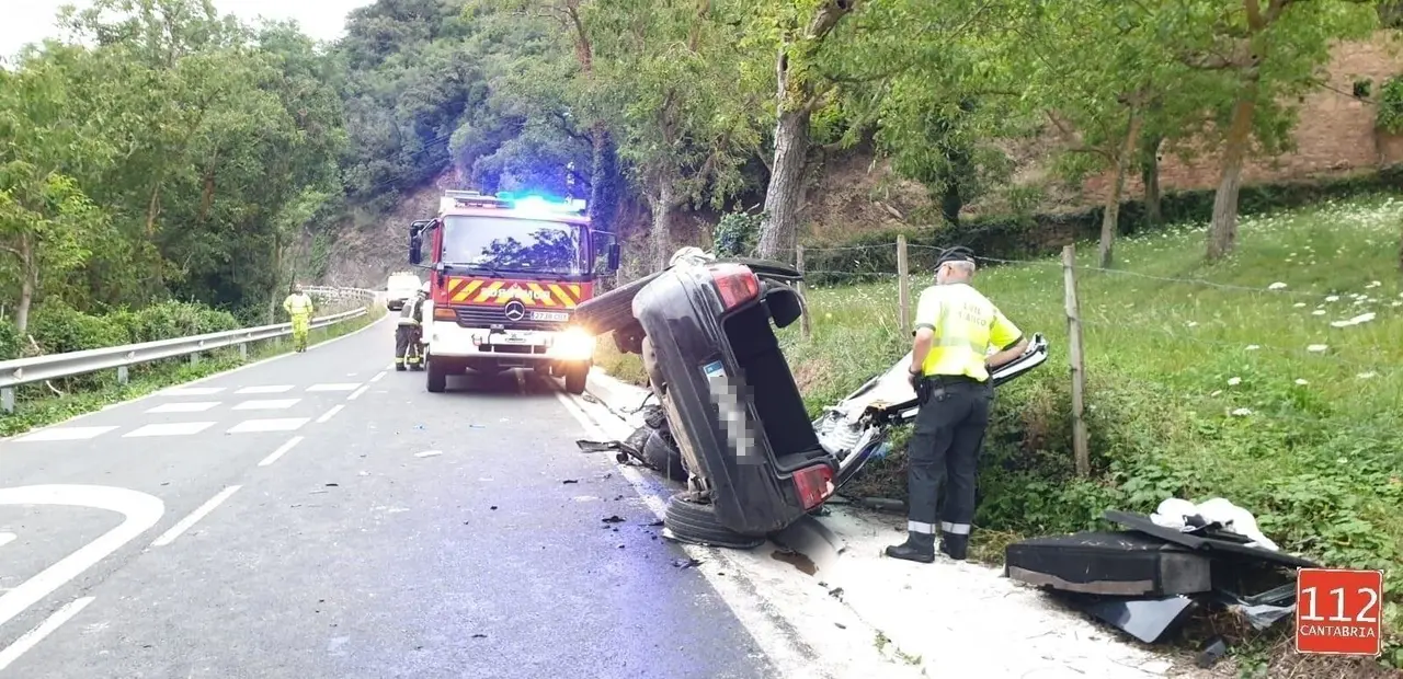 Accidente en Valmeo (Vega de Li&eacute;bana)