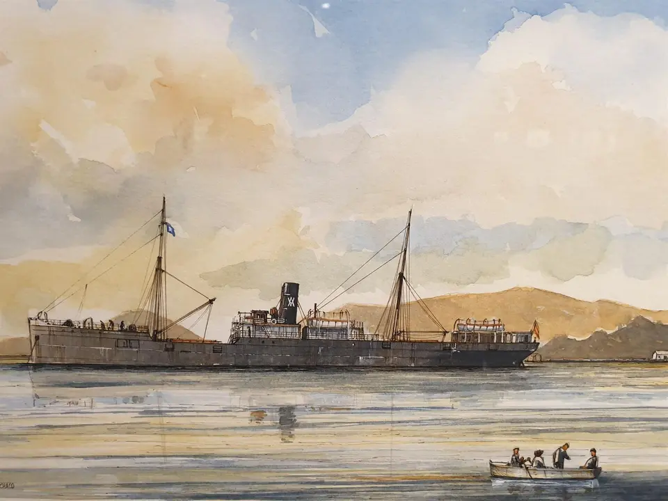 Acuarela del 'Cabo Machichaco' de Roberto Hern&aacute;ndez