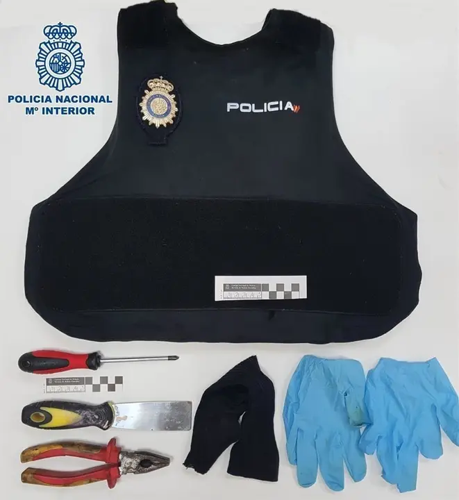Chaleco antibalas de la Polic&iacute;a 