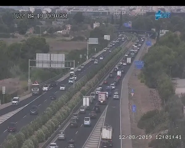 Atasco en la autopista de Llucmajor
