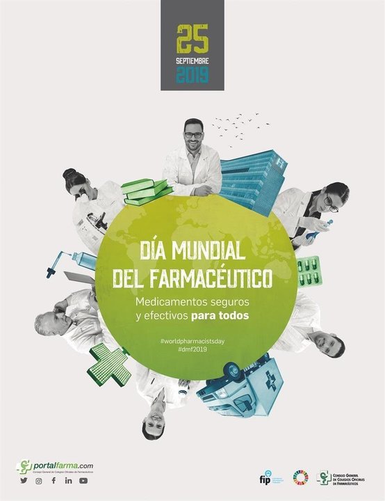Los farmacéuticos celebran su Día Mundial el 25 de septiembre bajo el lema 'Medicamentos seguros y efectivos para todos'