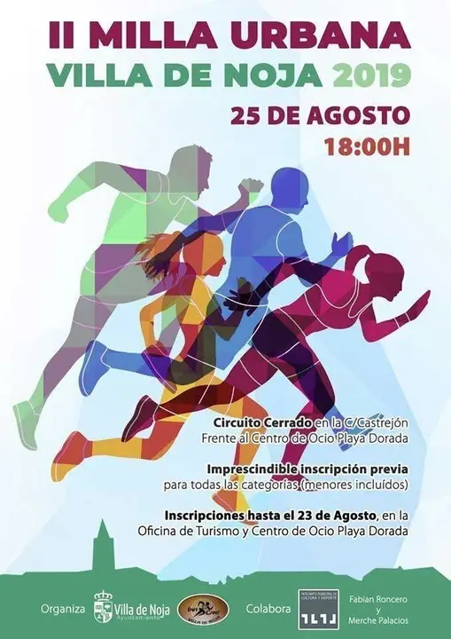 Cartel de la segunda Milla Urbana de Noja