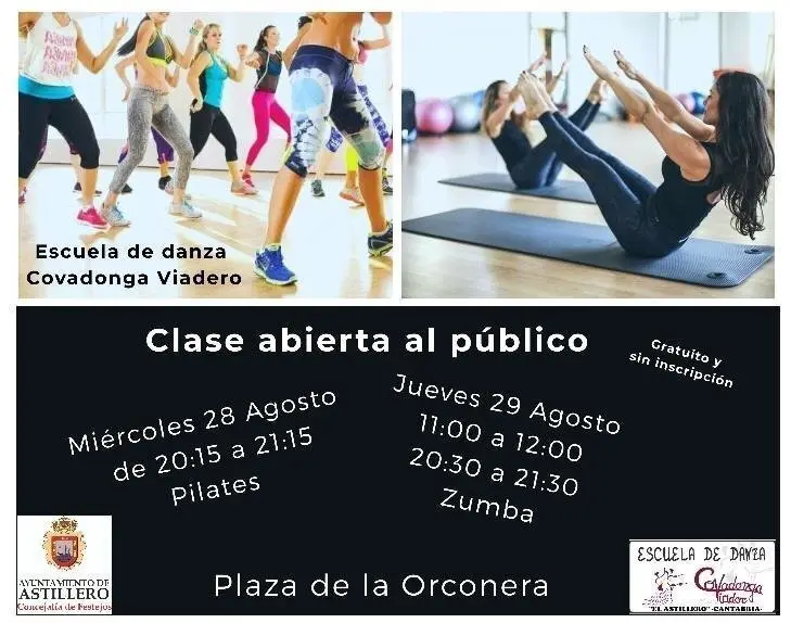 Clases de zumba y pilates en Astillero