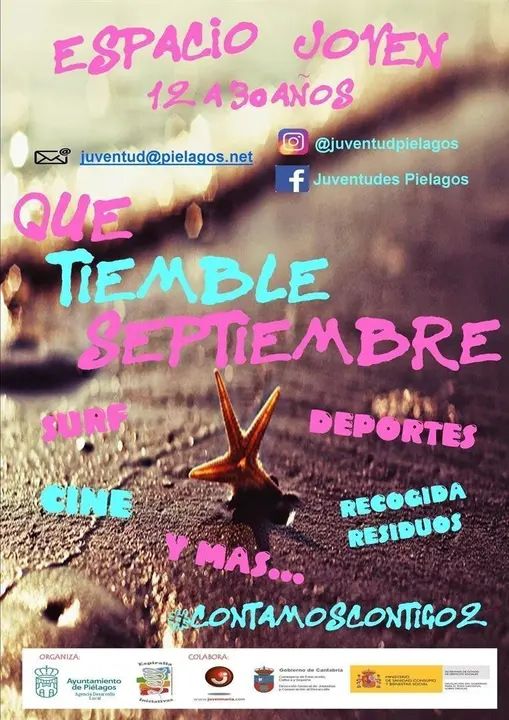 Cartel de las actividades de ocio juvenil alternativo