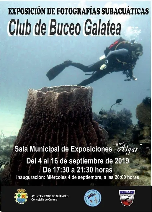 Cartel de la exposici&oacute;n del Club de Buceo Galatea