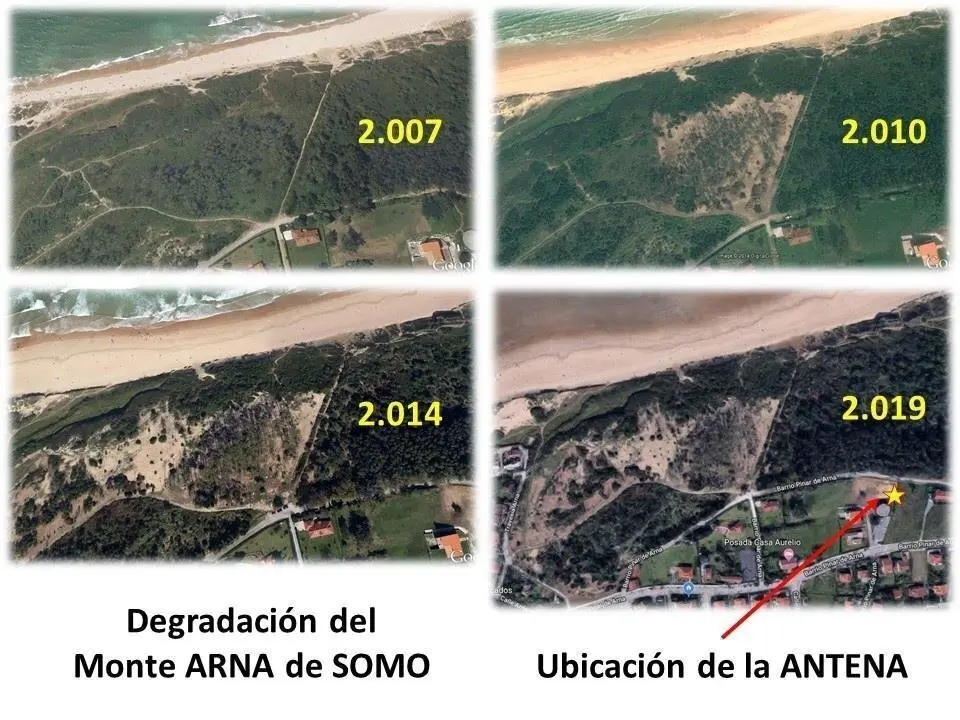 Degradaci&oacute;n del Monte Arna en Somo