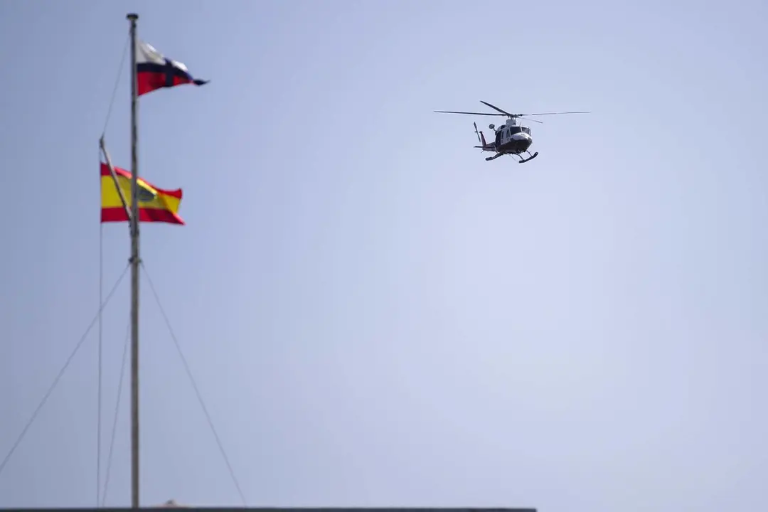 DAVID S. BUSTAMANTE 13/09/2019 SANTANDER/ CANTABRIA Simulacro de rescate con el helicoptero del 112 del Gobierno de Cantabria