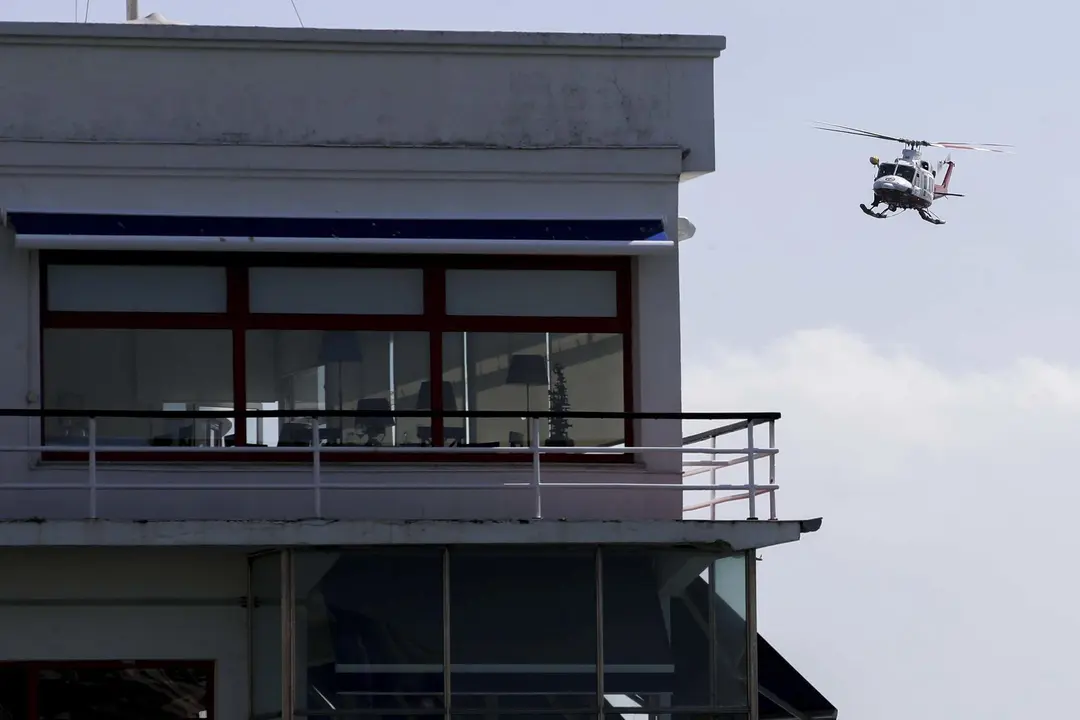 DAVID S. BUSTAMANTE 13/09/2019 SANTANDER/ CANTABRIA Simulacro de rescate con el helicoptero del 112 del Gobierno de Cantabria