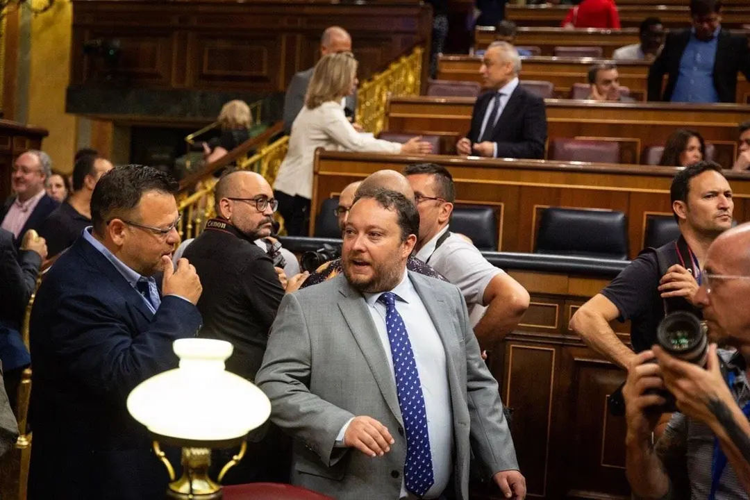 El diputado de Ciudadanos, Rub&eacute;n G&oacute;mez, en el Congreso