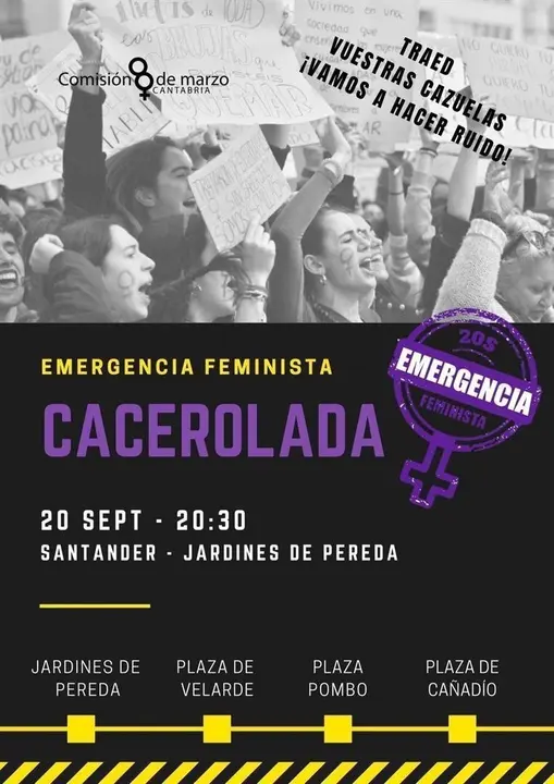 Cartel de la campa&ntilde;a "la noche violeta de la emergencia feminista"