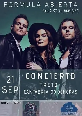Cartel del concierto de F&oacute;rmula Abierta en Treto