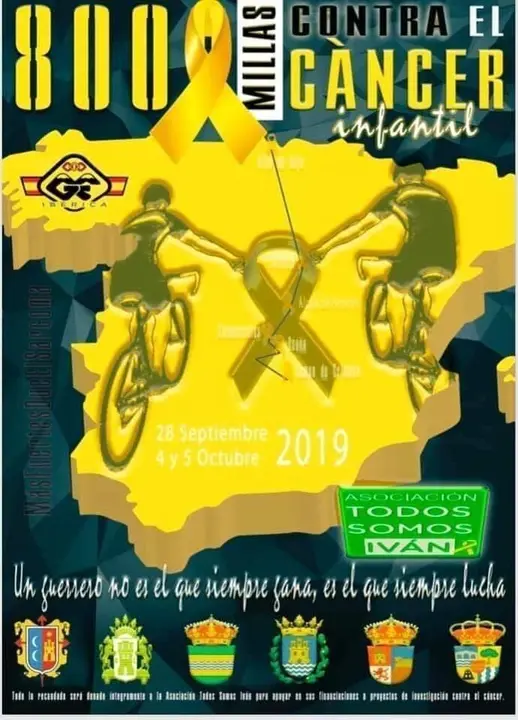 Cartel de las &lsquo;8.000 millas contra el c&aacute;ncer&rsquo;