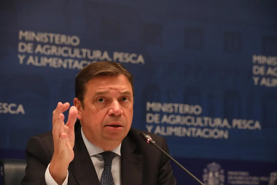 El ministro de Agricultura y Pesca en funciones, Luis Planas, durante la rueda de prensa tras consejos consultivos de Pol&iacute;tica Pesquera y Agraria, y Conferencia Sectorial de Agricultura, en Madrid (Espa&ntilde;a), a 7 de octubre de 2019.