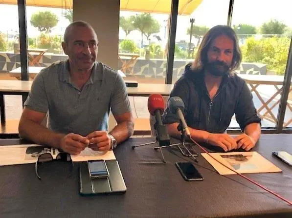 Joaqu&iacute;n D&iacute;az y Pedro Garc&iacute;a, del Club ObssesionA2, organizadores de La Vaca Gigante