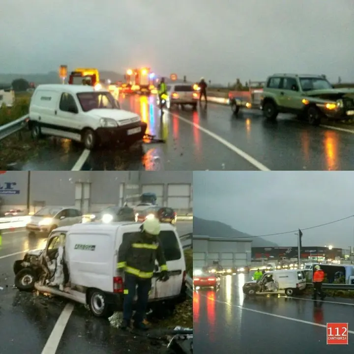 Accidente en N-623 al colisionar dos veh&iacute;culos