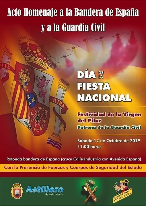 Cartel del acto conmemorativo por el D&iacute;a de la Fiesta Nacional
