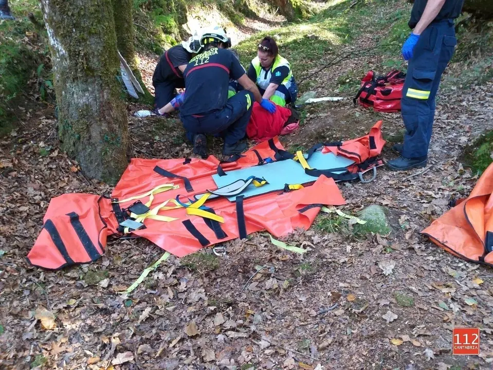 Mujer accidentada en una ruta en Ruente