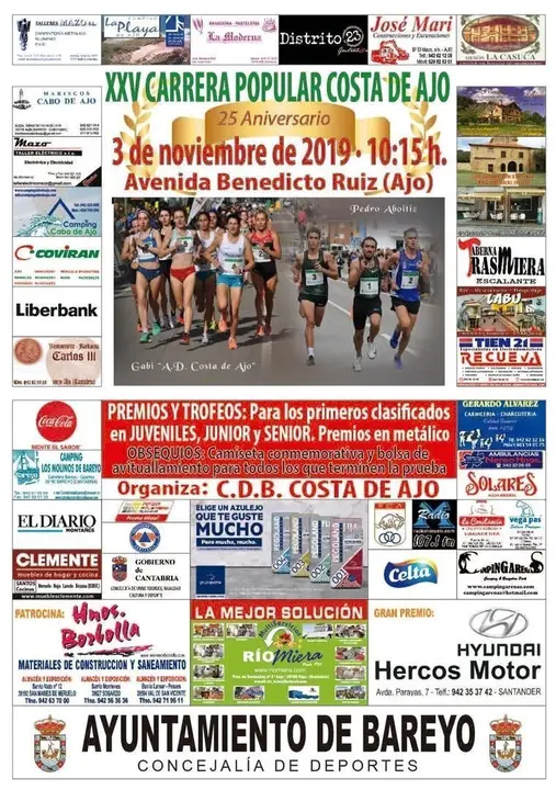 Cartel de la Carrera Popular Costa de Ajo, que se celebrar&aacute; el pr&oacute;ximo 3 de noviembre