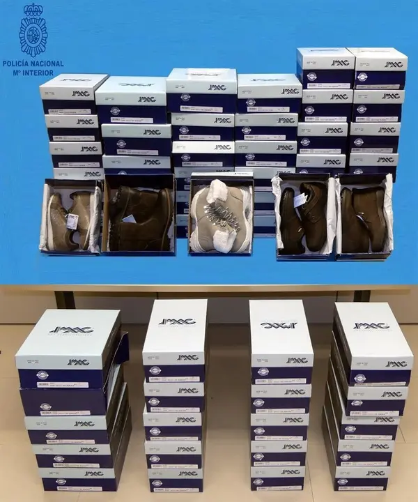 Calzado robado localizado en la operaci&oacute;n