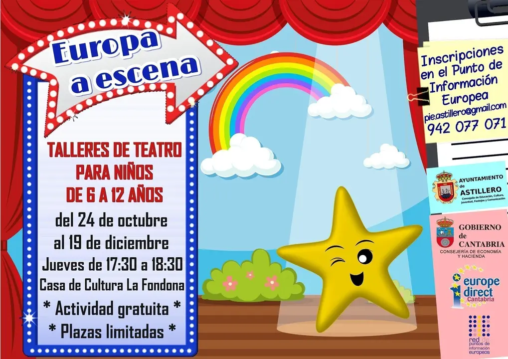 Cartel de los talleres de teatro