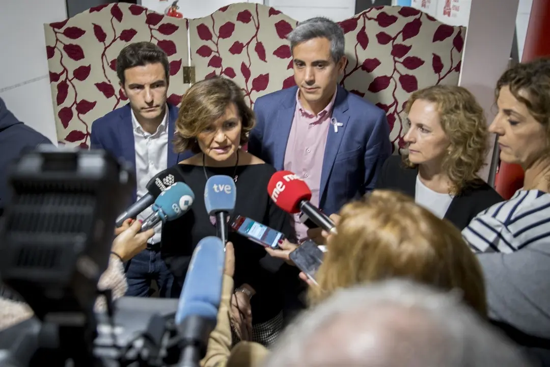 Canutazo de la vicepresidenta, Carmen Calvo, en Santander