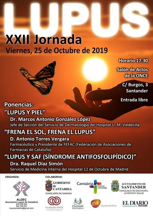 Cartel de la jornada sobre el lupus