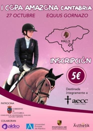 Cartel de la I Copa Amazona organizada por el Gobierno de Cantabria y el centro de equitación Equus Gornazo
