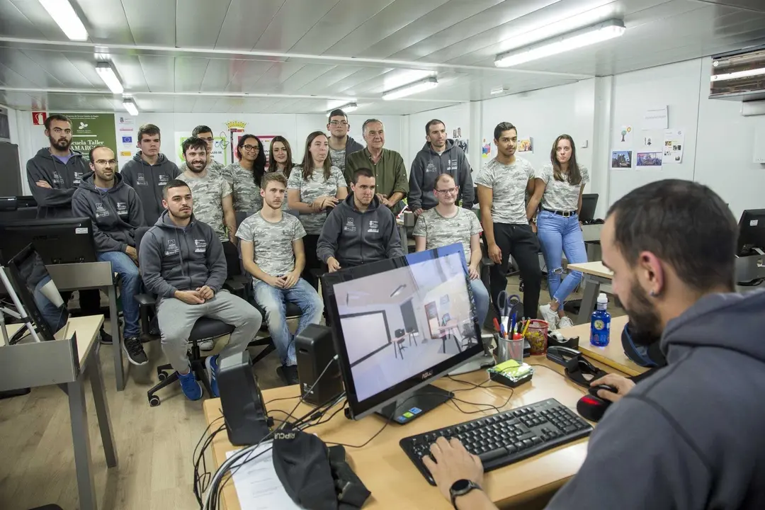 Alumnos escuela taller Camargo