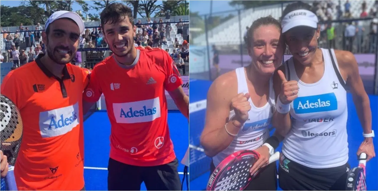 Las parejas formada por el espa&ntilde;ol Alejandro Gal&aacute;n y el brasile&ntilde;o Pablo Lima, en el cuadro masculino, y las espa&ntilde;olas Marta Marrero y Marta Ortega, en el femenino,  campeonas del Cascais Padel Master 2019