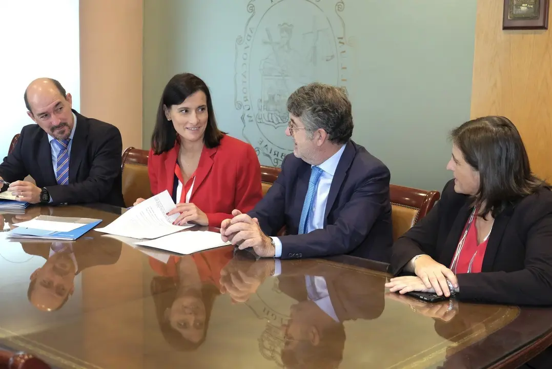 La alcaldesa de Santander, Gema Igual, y el decano del Colegio de Abogados de Cantabria, Andr&eacute;s de Diego, han mantenido hoy un encuentro para informar del funcionamiento de los servicios que prestan conjuntamente