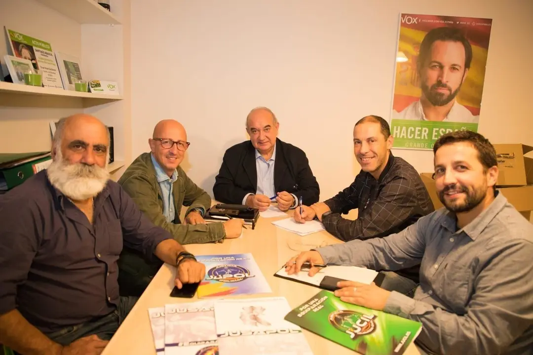 Emilio del Valle en el encuentro con JUSAPOL