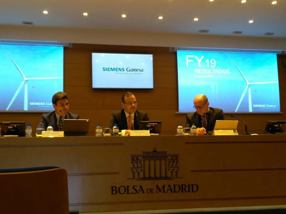 Presentaci&oacute;n de resultados de Siemens Gamesa en la Bolsa de Madrid.