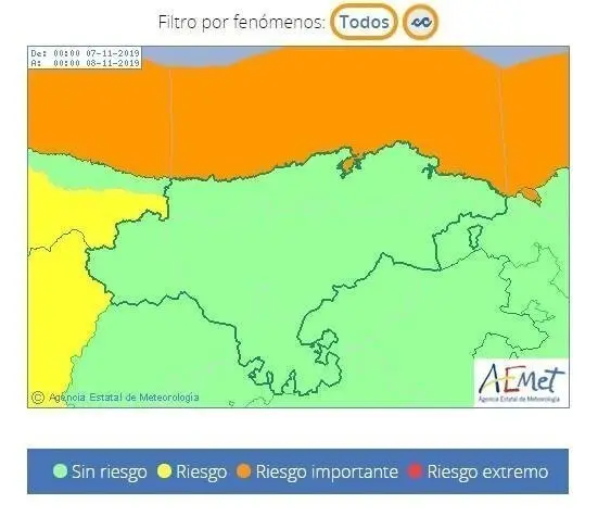 Riesgo por oleaje en Cantabria