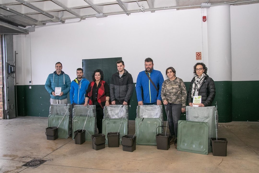Vecinos de Polanco que participan en el programa de compostaje doméstico
