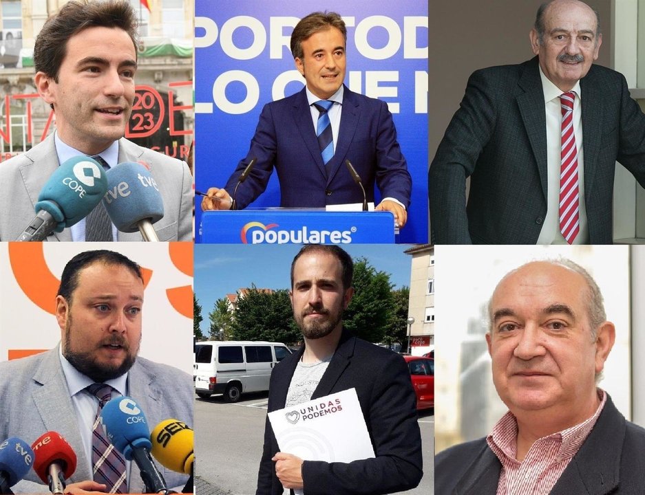 Montaje de fotos de los candidatos por Cantabria a las elecciones generales del 10N