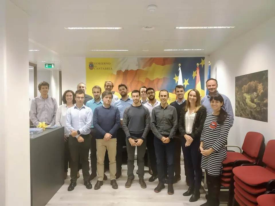 Miembros del consorcio del proyecto 'MooringSense', liderado por CTC, que han acudido a la reuni&oacute;n de lanzamiento en Bruselasc